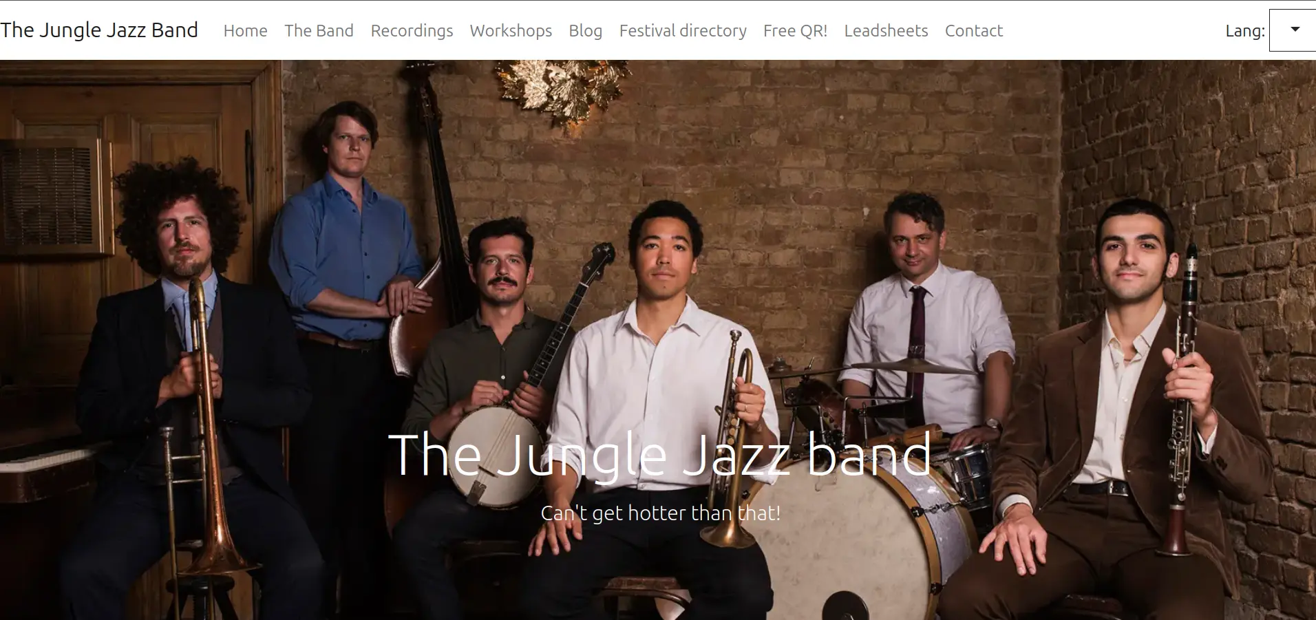 Toronto jazz band website with e-commerce and blog – TheJungleJazzBand.com
