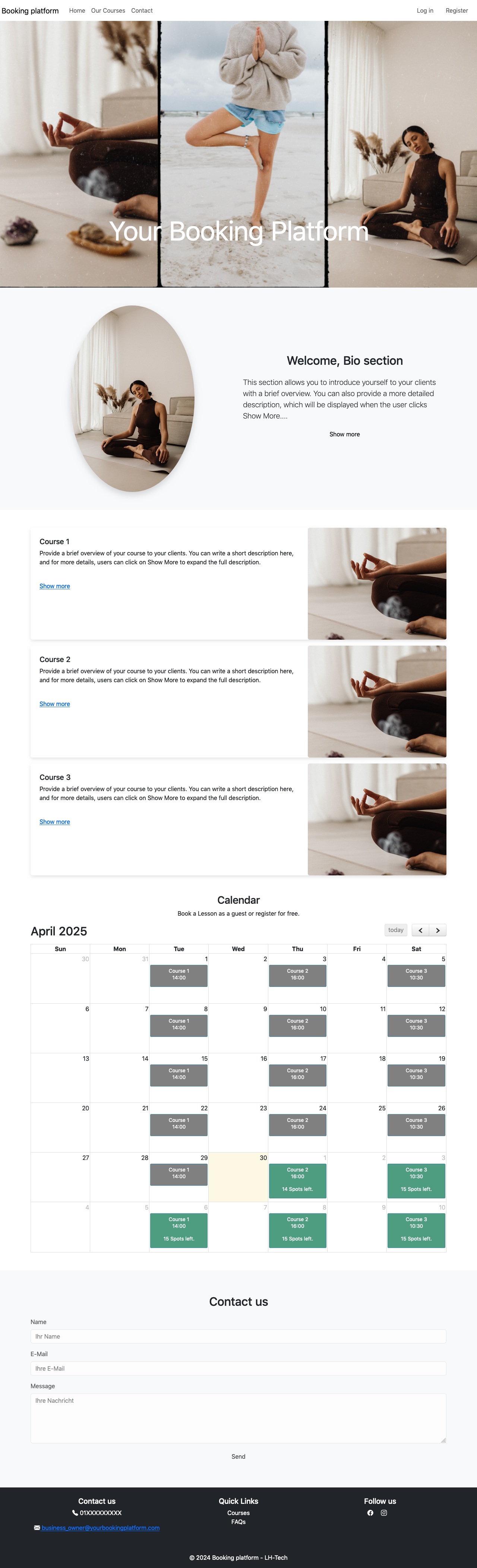 Yoga Booking Platform